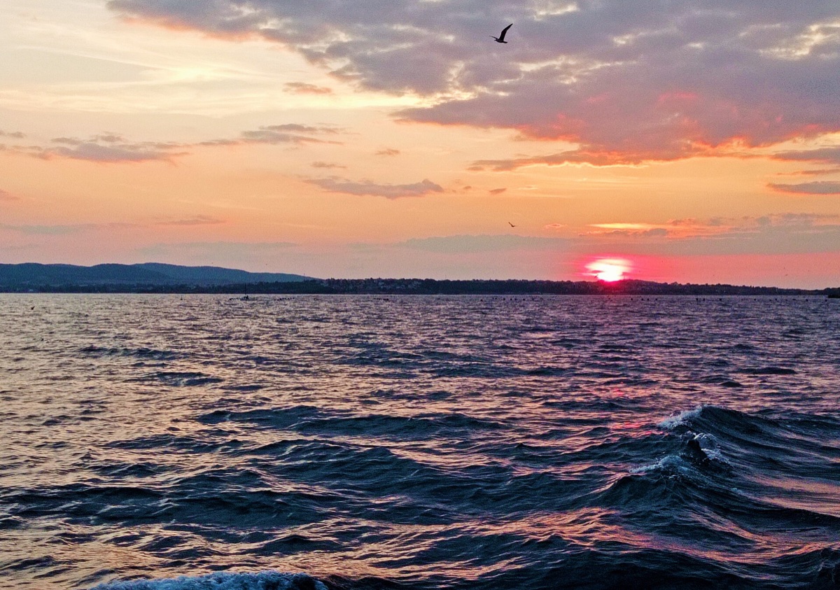 Coucher de soleil sur la mer
