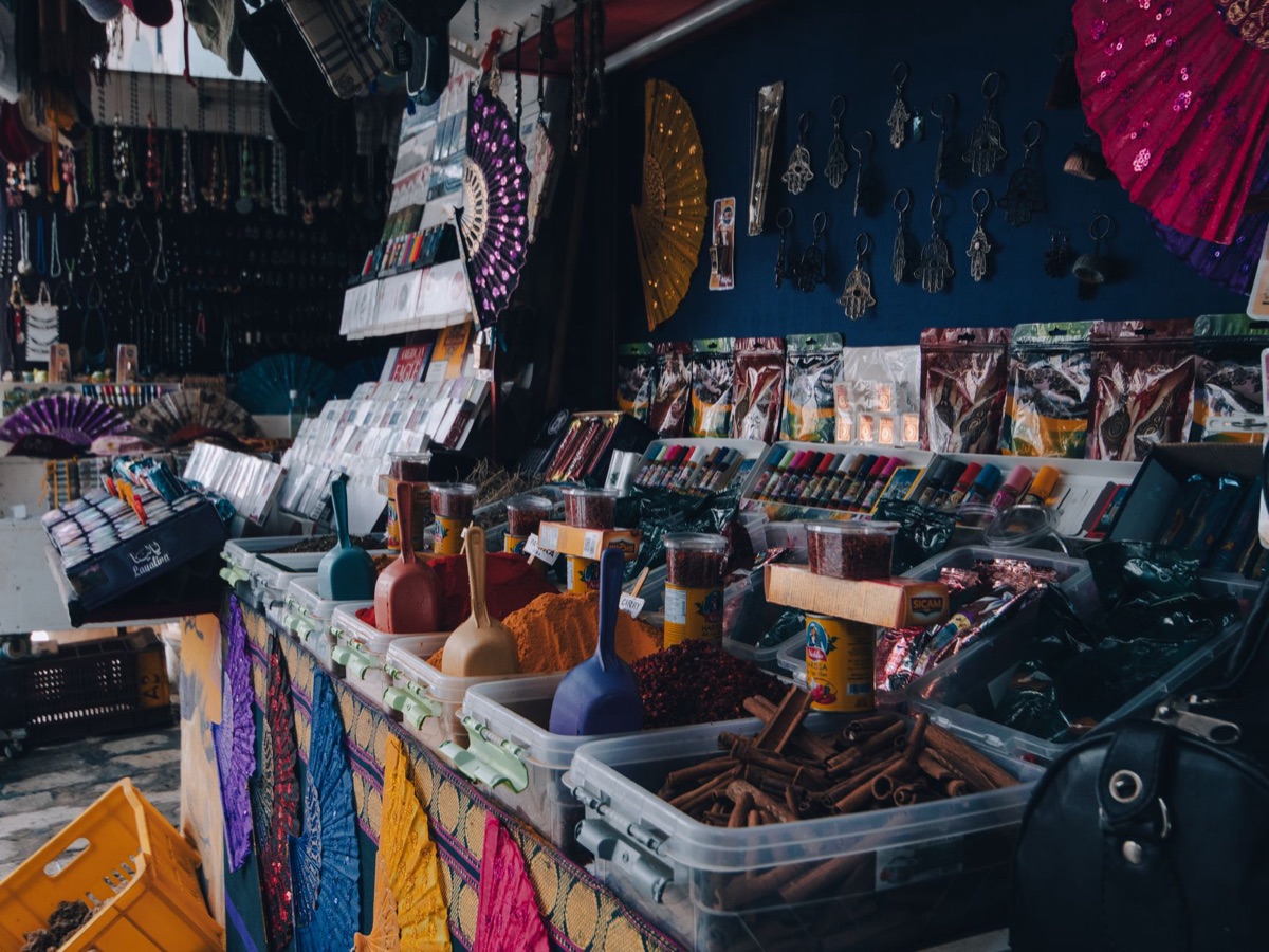traditioneel egyptisch marktstel