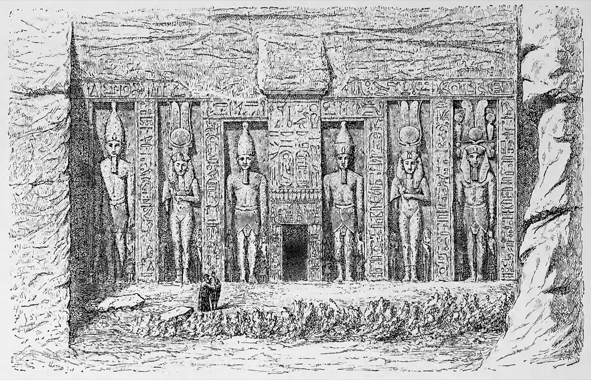 Ancient egyptian temple facade