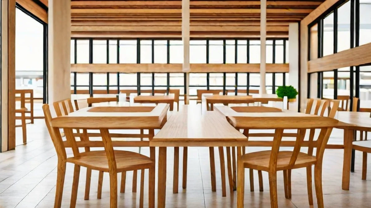 Ein modernes Korean-Restaurant mit traditionellen und modernen Sitzanordnungen.