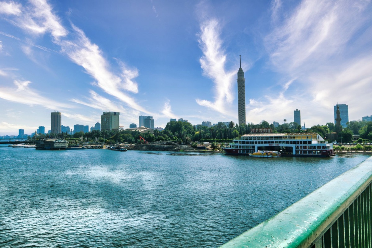 Cruise itinerary with Egypt landmarks