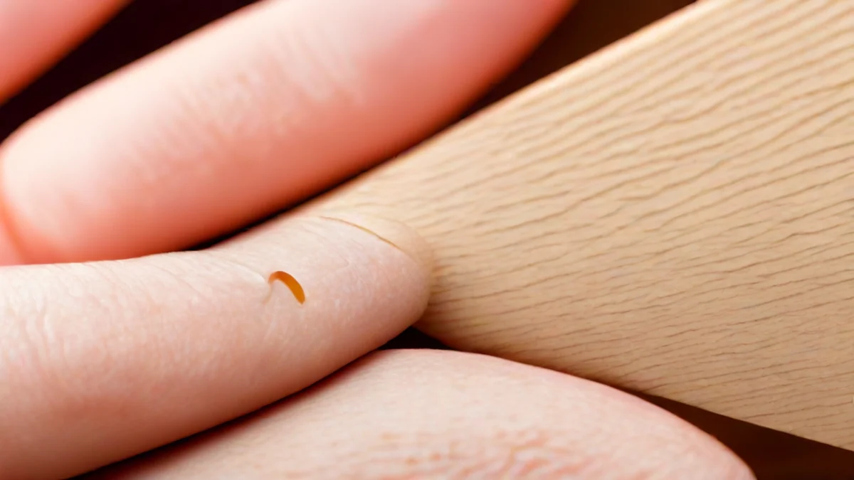 Nail file with a smooth, rounded edge for shaping nails.