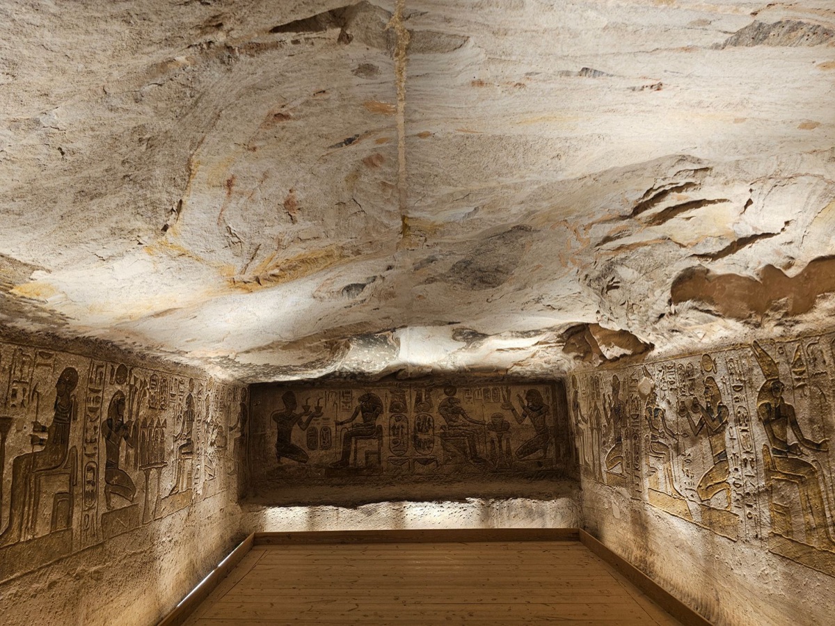 L'interno del museo dei tesori di Tutankhamun