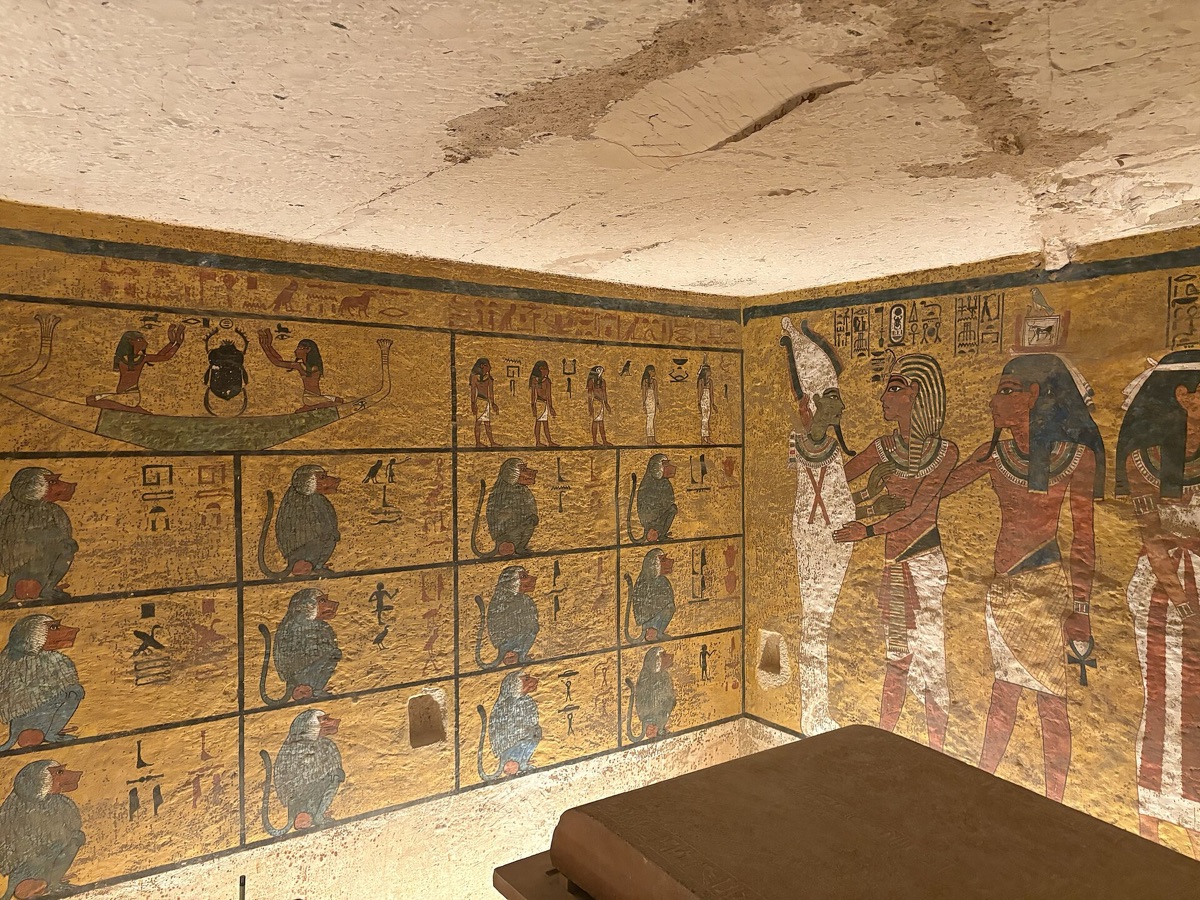 toegang tot het egyptische muur van tutankhamun