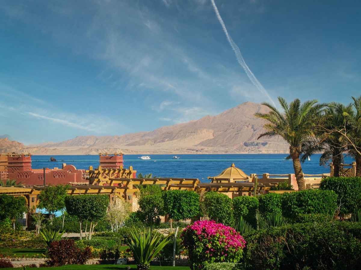 visão do redemoinho e do sharm el sheikh do mar do Egito